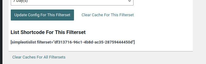 Image Filterset Shortcode